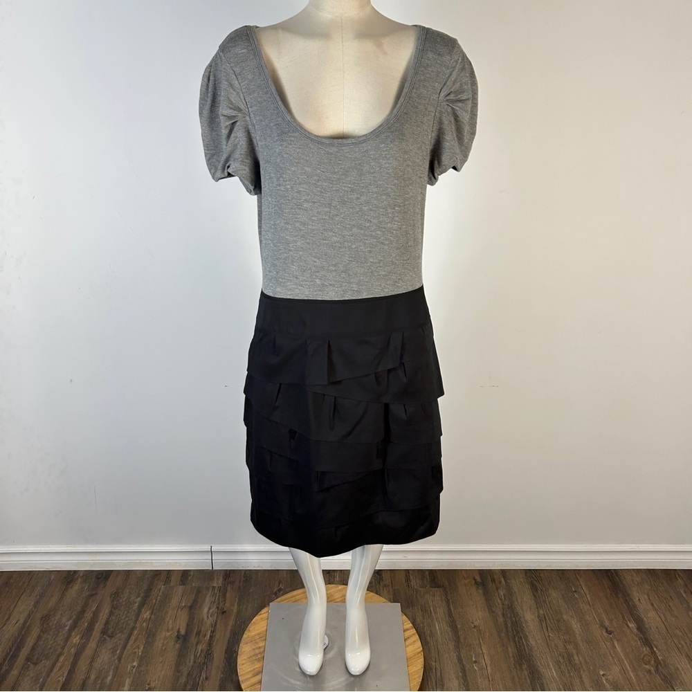 BCBGMaxAzria Gray and Black Skirt Dress 12